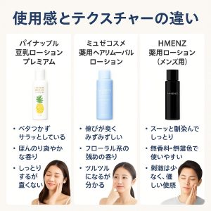 使用感とテクスチャーの違い